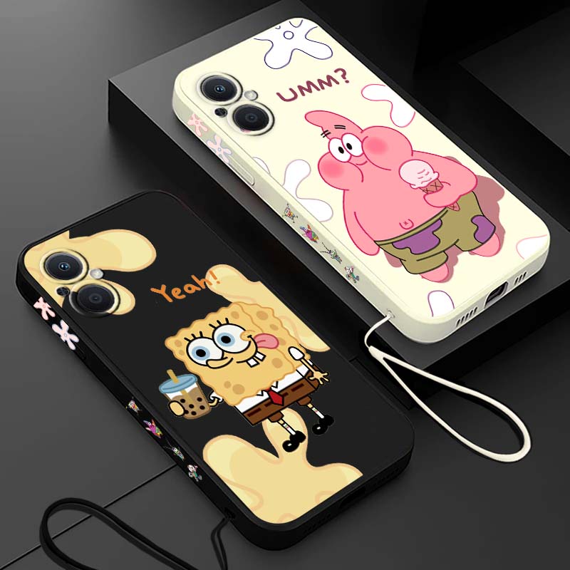 Oppo Reno 12 - Coque de téléphone liquide avec cordon